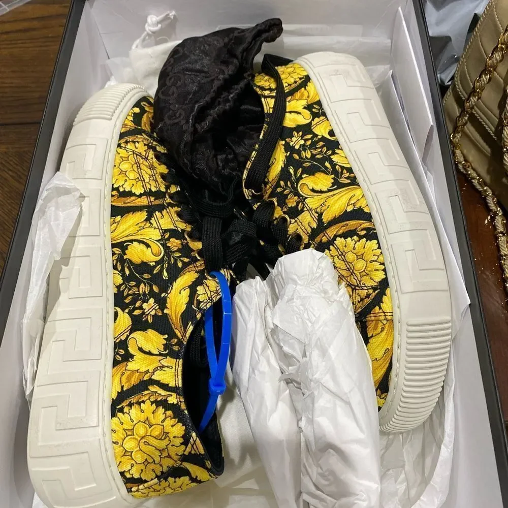 Versace Logo Jacquard Low-Top Sneakers